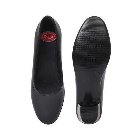 Zoom Shoes Pure Burnished Leather Formal Heeled Bellies For Women L-001