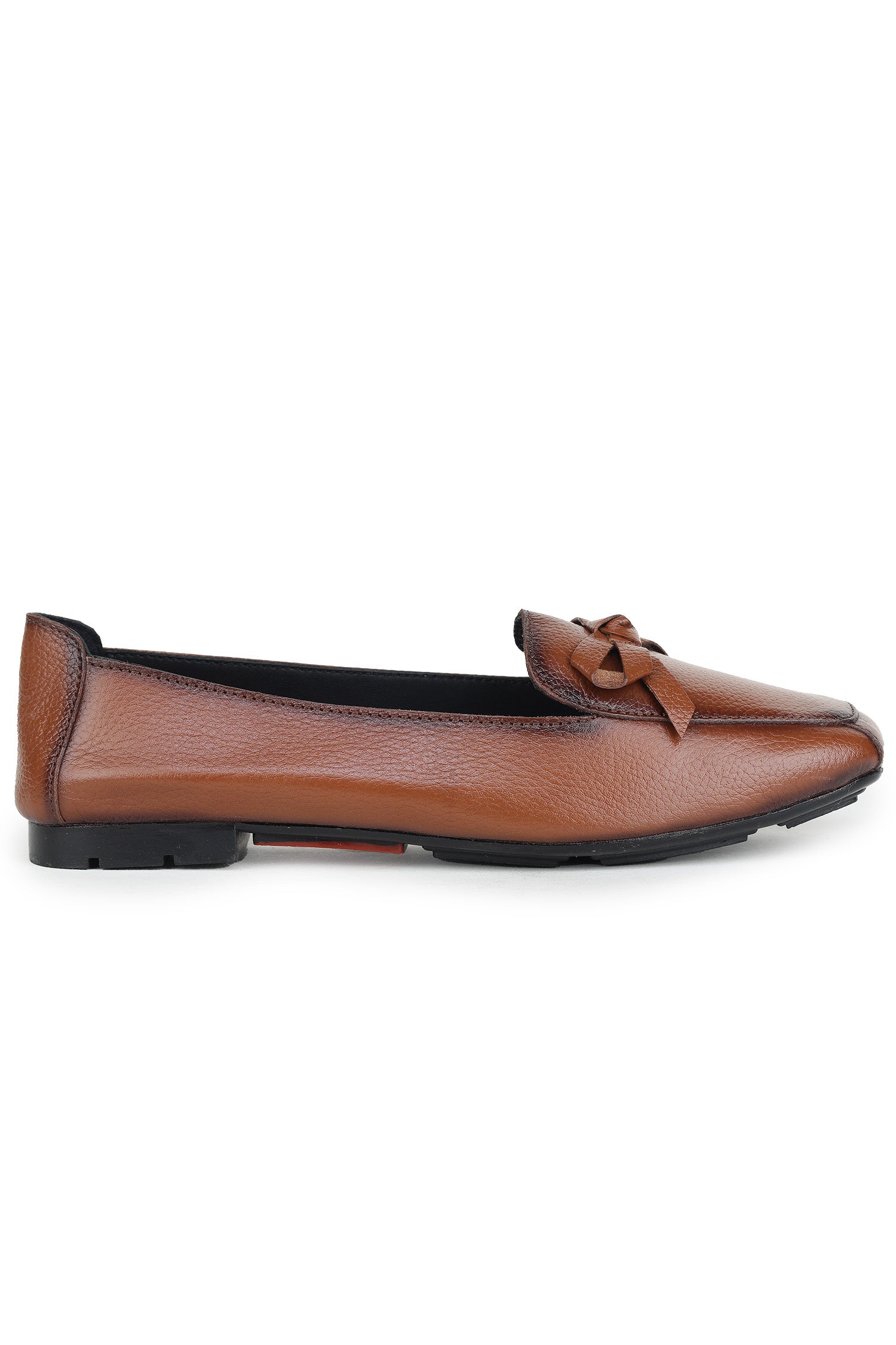 Women’s Genuine Leather Textured Bow Bellies - 2625