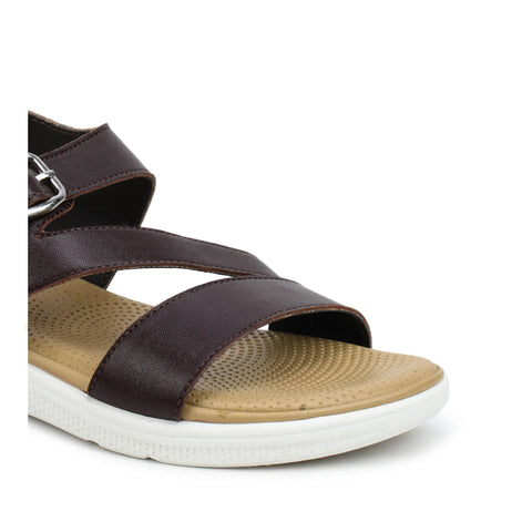 Women’s Leather Sandals 7575 – Classic Design with Buckle & Chunky Sole