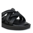 Stylish Women's Leather Slippers L 212 with Criss-Cross Design - Zoom Shoes India