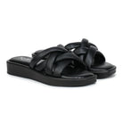 Stylish Women's Leather Slippers L 212 with Criss-Cross Design - Zoom Shoes India