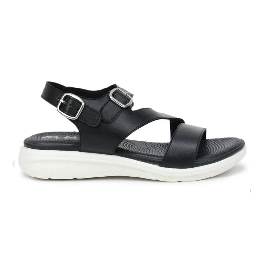 Women’s Leather Sandals 7575 – Classic Design with Buckle & Chunky Sole