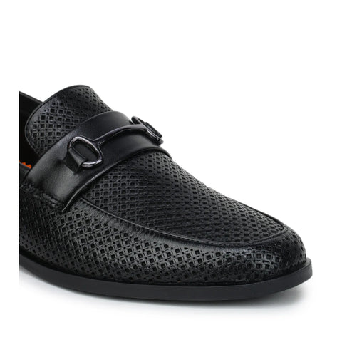 Original Leather Loafers 9981 – Pointed Toe with Mesh Texture Slip-on Shoes