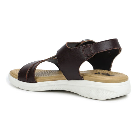 Women’s Leather Sandals 7575 – Classic Design with Buckle & Chunky Sole