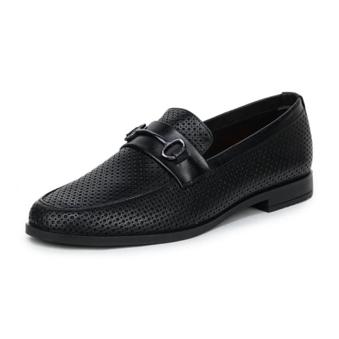 Original Leather Loafers 9981 – Pointed Toe with Mesh Texture Slip-on Shoes