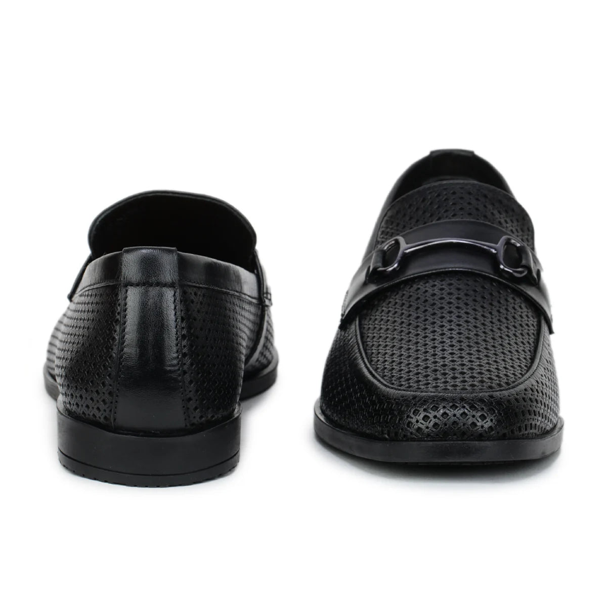 Original Leather Loafers 9981 – Pointed Toe with Mesh Texture Slip-on Shoes - Zoom Shoes India