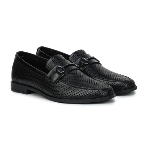 Original Leather Loafers 9981 – Pointed Toe with Mesh Texture Slip-on Shoes