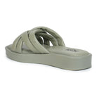 Stylish Women's Leather Slippers L 212 with Criss-Cross Design - Zoom Shoes India