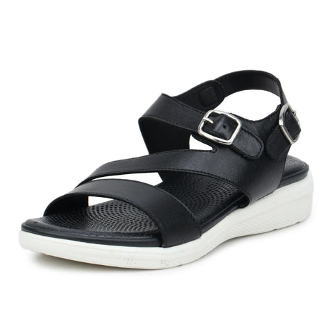 Women’s Leather Sandals 7575 – Classic Design with Buckle & Chunky Sole