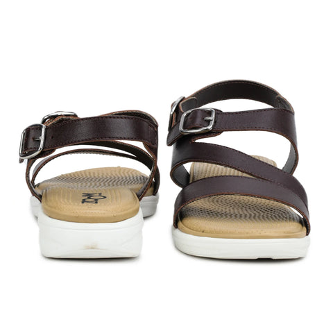 Women’s Leather Sandals 7575 – Classic Design with Buckle & Chunky Sole