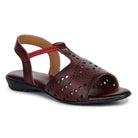 Leather Sandals For Women L 648 – Thong Style with Brogue Detailing - Zoom Shoes India