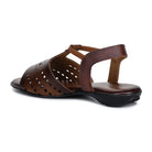 Leather Sandals For Women L 648 – Thong Style with Brogue Detailing - Zoom Shoes India