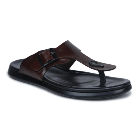 Men’s Genuine Leather Slippers CN 81 – V-Toe Design with Cushioned Insole