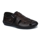 Original Leather Sandals for Men – 1901 with Mat Weave Design & Cushioned Insole - Zoom Shoes India