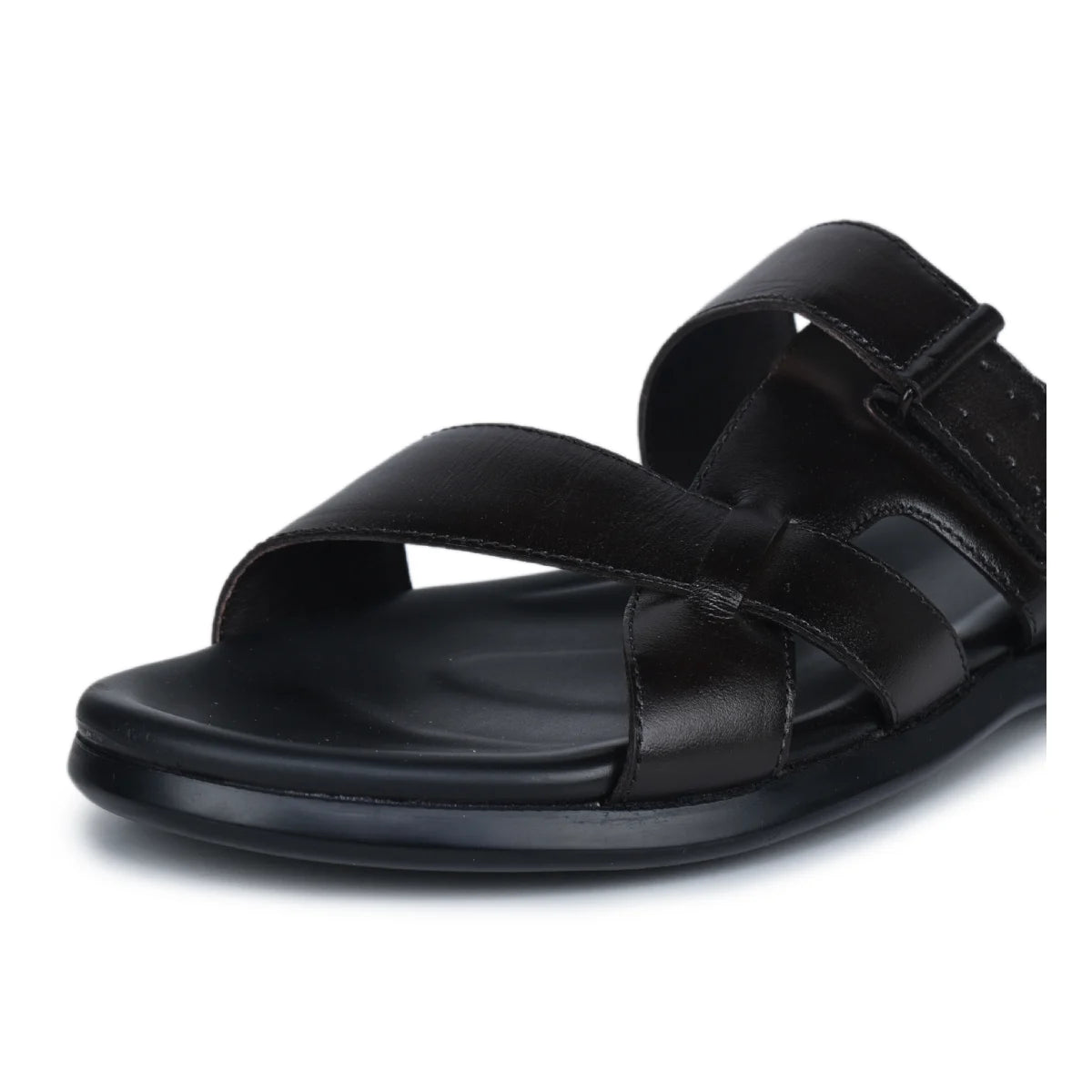 Genuine Leather Slide Slippers for Men – CN 36 with Cushioned Insole & Anti-Slip Sole - Zoom Shoes India