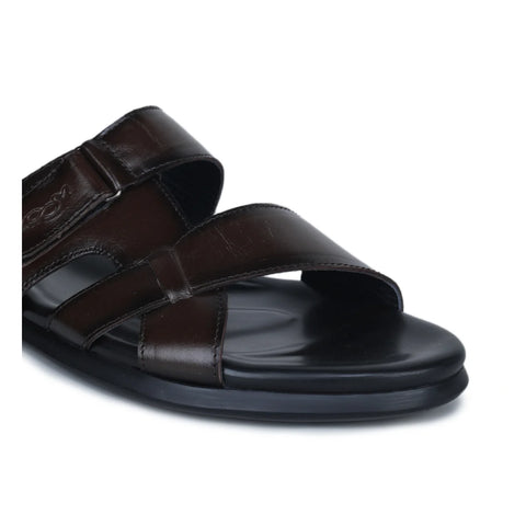 Genuine Leather Slide Slippers for Men – CN 36 with Cushioned Insole & Anti-Slip Sole