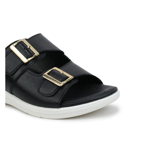 Women’s Leather Slippers 7512 – Monk Strap Design in Flats