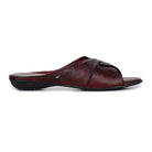 Sophisticated Women's Leather Slippers L 615 with Brogue Design - Zoom Shoes India