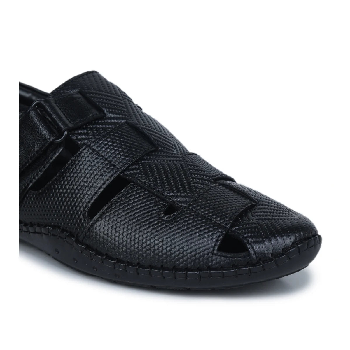 Original Leather Sandals for Men – 1901 with Mat Weave Design & Cushioned Insole - Zoom Shoes India