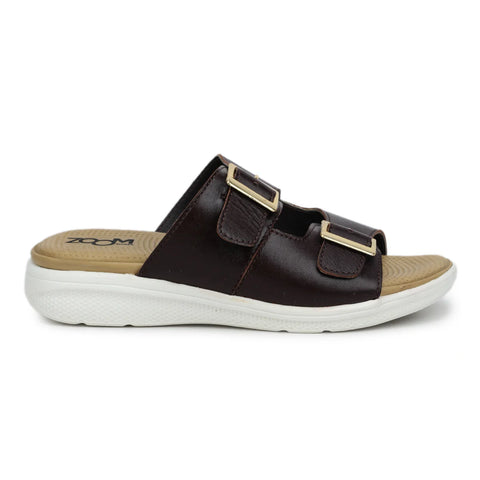 Women’s Leather Slippers 7512 – Monk Strap Design in Flats