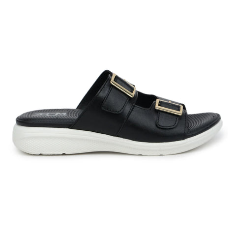 Women’s Leather Slippers 7512 – Monk Strap Design in Flats