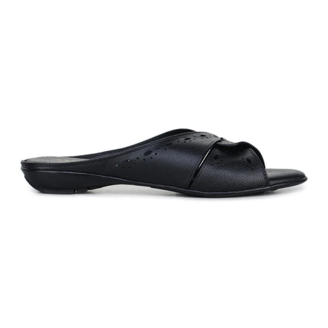 Sophisticated Women's Leather Slippers L 615 with Brogue Design