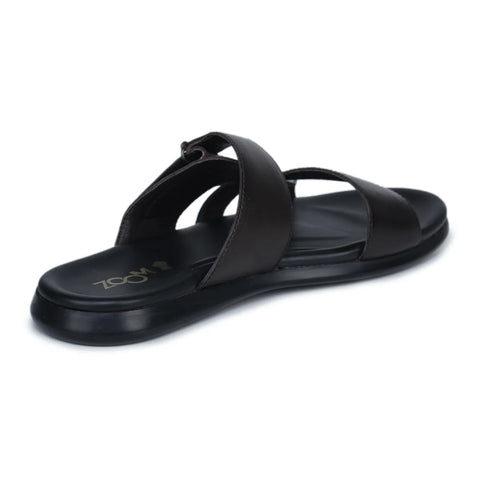 Genuine Leather Slide Slippers for Men – CN 36 with Cushioned Insole & Anti-Slip Sole