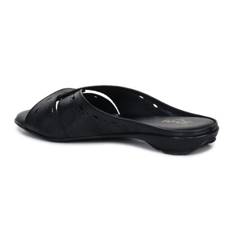 Sophisticated Women's Leather Slippers L 615 with Brogue Design