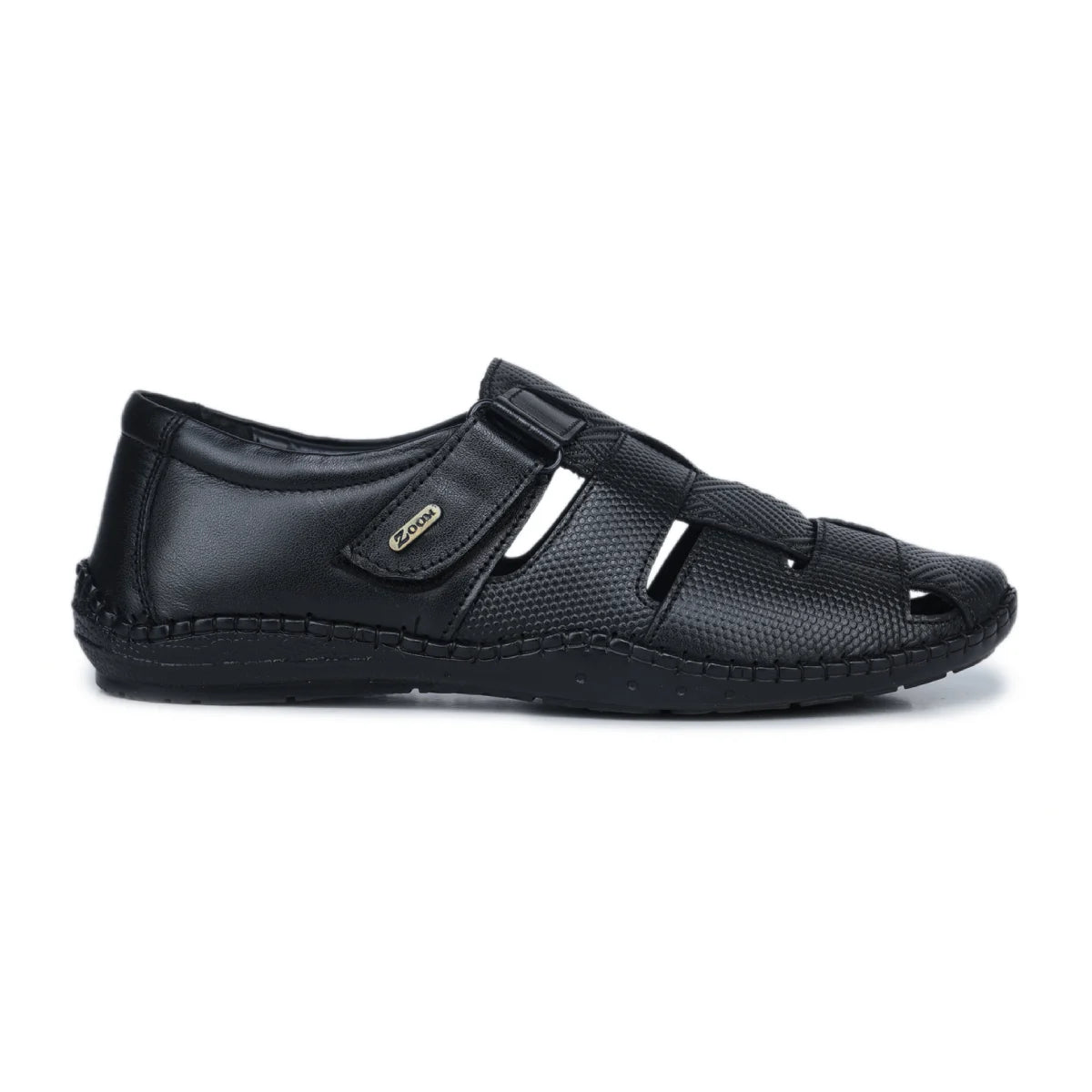 Original Leather Sandals for Men – 1901 with Mat Weave Design & Cushioned Insole - Zoom Shoes India