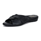 Sophisticated Women's Leather Slippers L 615 with Brogue Design - Zoom Shoes India