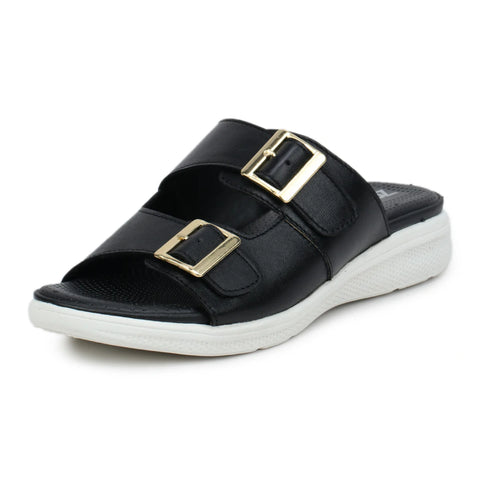 Women’s Leather Slippers 7512 – Monk Strap Design in Flats
