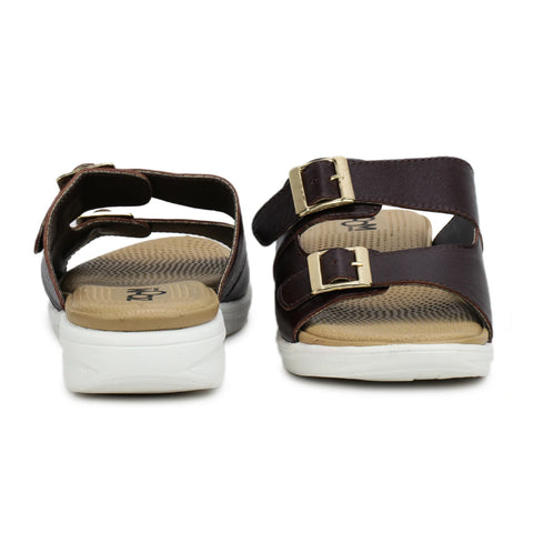 Women’s Leather Slippers 7512 – Monk Strap Design in Flats