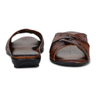 Sophisticated Women's Leather Slippers L 615 with Brogue Design - Zoom Shoes India