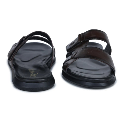 Genuine Leather Slide Slippers for Men – CN 36 with Cushioned Insole & Anti-Slip Sole