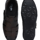 Original Leather Sandals for Men – 1901 with Mat Weave Design & Cushioned Insole - Zoom Shoes India