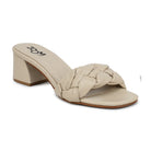 Leather Slippers For Women L 711 – Braid Design with Block Heels & Cushioned Insole - Zoom Shoes India