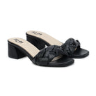 Leather Slippers For Women L 711 – Braid Design with Block Heels & Cushioned Insole - Zoom Shoes India