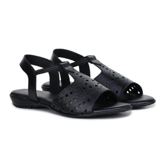 Leather Sandals For Women L 648 – Thong Style with Brogue Detailing