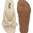 Elegant Women's Leather Slippers with Knot Tie Design L 135 - Zoom Shoes India