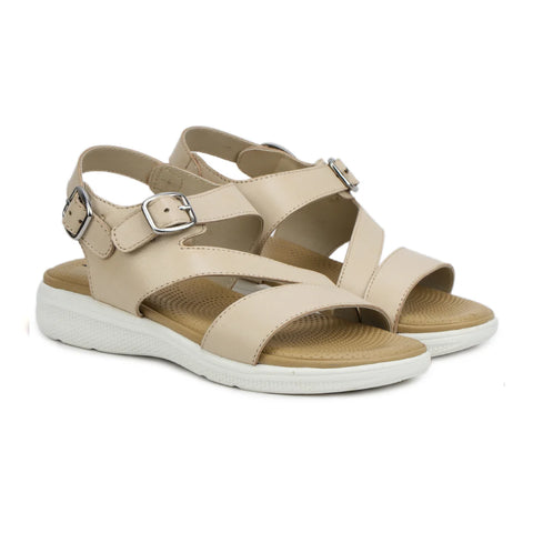 Women’s Leather Sandals 7575 – Classic Design with Buckle & Chunky Sole