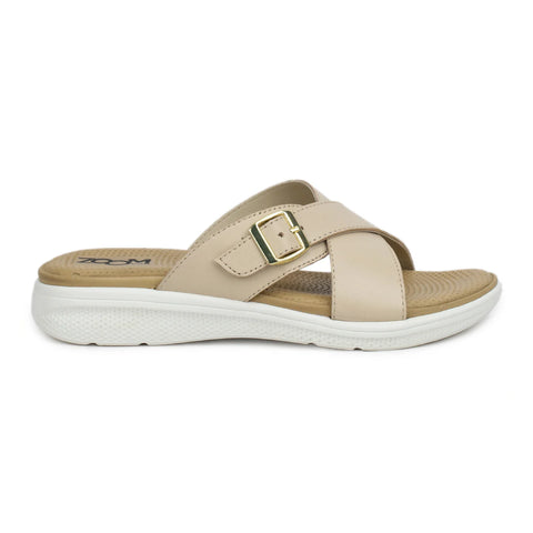 Women’s Leather Slippers 7515 – Criss-Cross Buckle Design