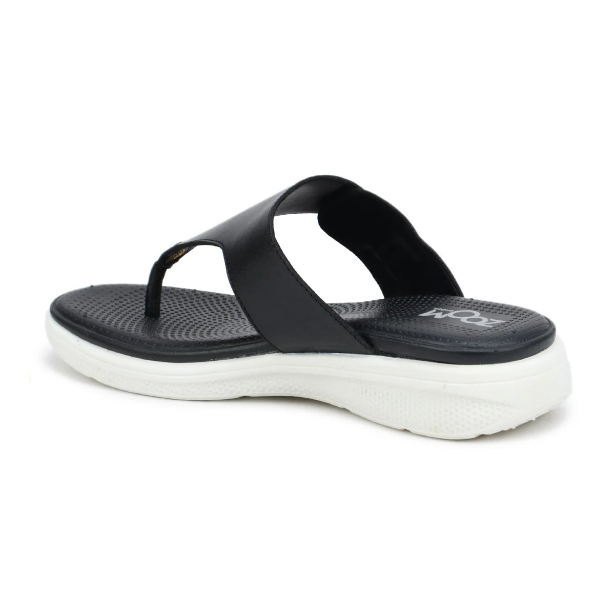 Leather Slippers For Women 7525 – V-Toe Monk Strap Flats with Cushioned Insole - Zoom Shoes India