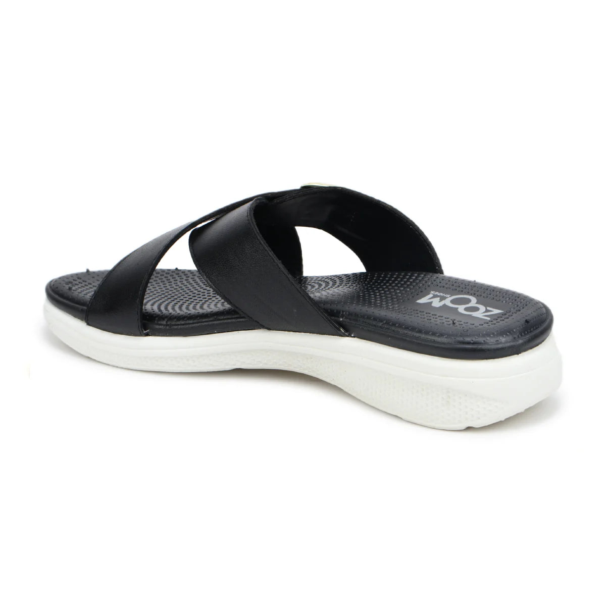 Women’s Leather Slippers 7515 – Criss-Cross Buckle Design - Zoom Shoes India