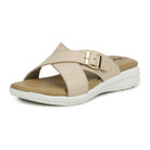 Women’s Leather Slippers 7515 – Criss-Cross Buckle Design - Zoom Shoes India