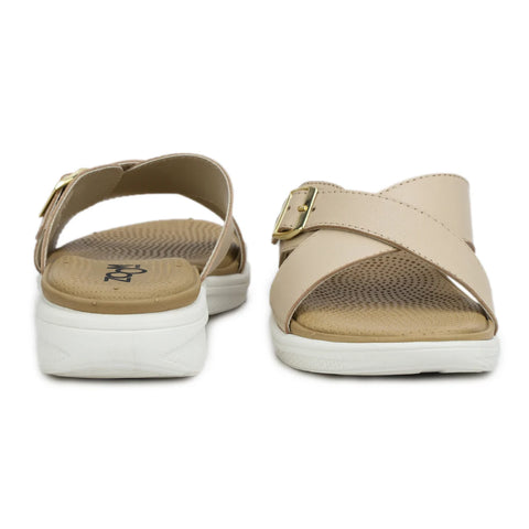 Women’s Leather Slippers 7515 – Criss-Cross Buckle Design
