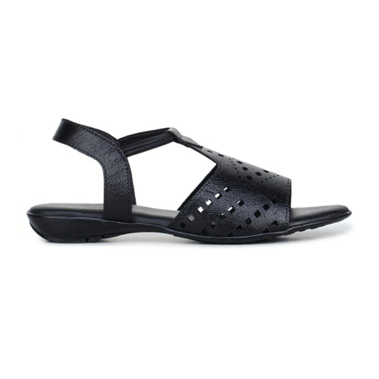 Leather Sandals For Women L 648 – Thong Style with Brogue Detailing
