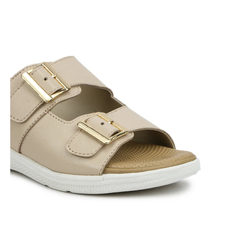 Women’s Leather Slippers 7512 – Monk Strap Design in Flats