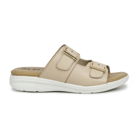 Women’s Leather Slippers 7512 – Monk Strap Design in Flats