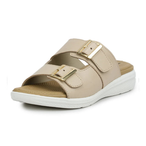 Women’s Leather Slippers 7512 – Monk Strap Design in Flats