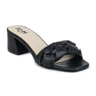 Leather Slippers For Women L 711 – Braid Design with Block Heels & Cushioned Insole - Zoom Shoes India